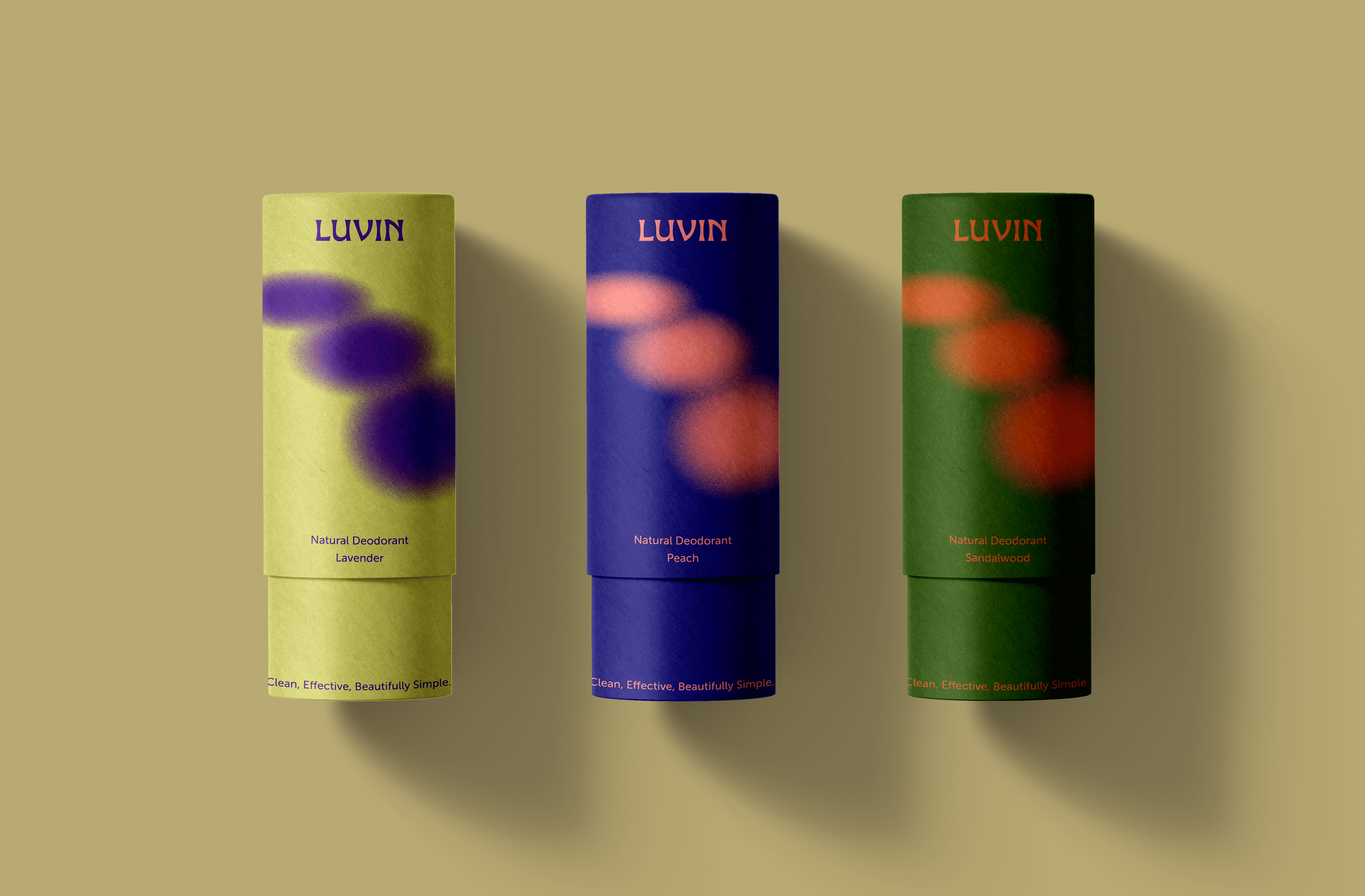 Luvin deodorant packaging