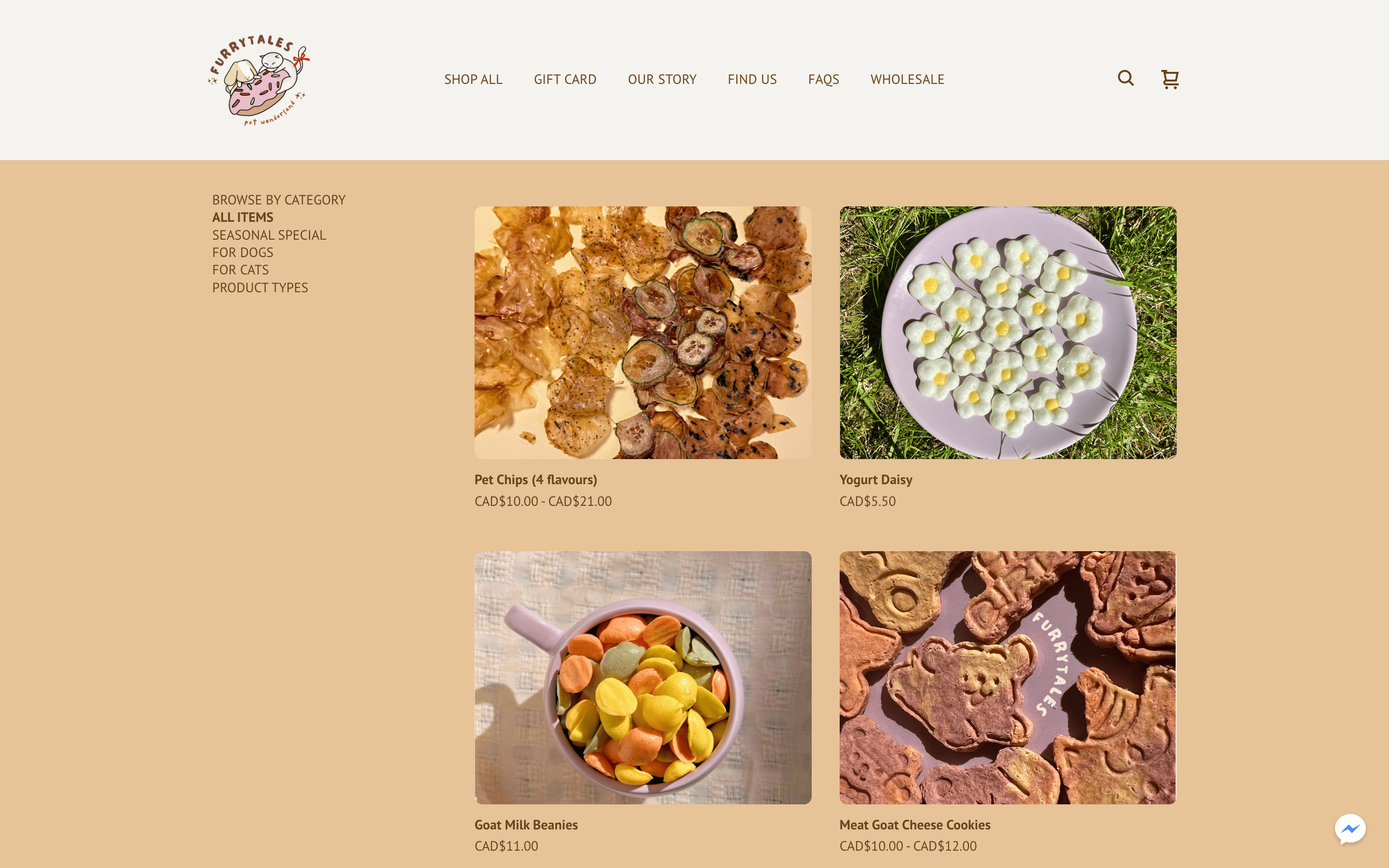 Original website product page